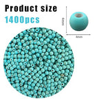 Turquoise Beads Bulk 4mm - 1400pcs Natural Semi-Precious Gemstone Round Space Loose Beads for Jewelry Making, Bracelets, Necklaces, Earring, DIY Handmade Crafts, Healing Stone Gifts - color: Round 4mm
