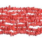 Chip Shells, 260pcs 5-8mm Irregular Beads with Holes, Light Red Shell & Crystal Chip Beads for Jewelry Making - color: Light Red