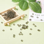 KISSITTY 50g Antique Bronze Plated Brass Open Jump Rings 6x1mm Round Chainmail Jewelry Making Connectors (About 450pcs) - color: Antique Bronze#4mm Inner Diameter