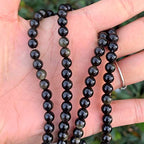 90pcs Adabele Natural Gold Sheen Black Obsidian Healing Gemstone 4mm (0.16 inch) Small Round Beads Gem Stone Spacer for Jewelry Making GY1-4 - color: Gold Sheen Obsidian, size: 4mm (90pcs/1 Strand)