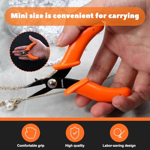 Mini Long Nose Pliers Tweezer Nose Pliers Specialty Pointed Nose 1mm Diameter Tip 4-Inch Precision Needle Nose Pliers Flat Smooth Jaw Jewellery Making Tool - style: Mini Long Nose Pliers