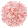 500 pcs Natural Chip Stone Beads, Rose Quartz 5-8 mm Irregular Gemstones Healing Crystal Loose Rocks Bead Hole Drilled for Jewelry Making Bracelet - color: Rose Quartz