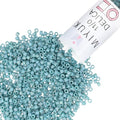Miyuki Delica Seed Beads – Size 11/0 (1.6 mm), DB2315, Frost Opaque Glaze Rainbow Peacock, 7.2 g, Approx. 1440 Beads, Made in Japan - color: DB2315 - Frost Opaque Glaze Rainbow Peacock