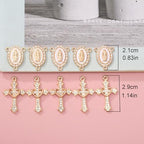 Jiali Q 20 Piece Set Rhinestone Cross Connectors and Pendants for Jewelry Making (Gold) - color: GOLD