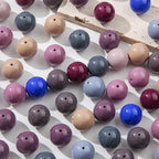20mm Dark Style Color Acrylic Beads 180pcs Chunk Bubblegum Bead Color Pen Ball Beads for Pen Bag Jewelry Making Necklace Bracelets(Dark Blue&Grey) - color: dark blue&grey