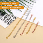 30 Pcs Chain Extension for Necklace 5 Size Bracelet Necklace Extenders for Women Anklet Jewelry Making (10 Gold, 10 Silver, 10 Rose Gold)
