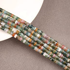 150PCs Natural India Agate Spacer Beads, Loose Semi Precious Flat Round Gemstone Heishi Disc Stone Beads for Beading Jewelry Making 4mm*2mm 38cm - color: India Agate, size: 4MM*2MM