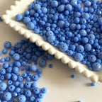 780Pcs Briolette Crystal Glass Beads for Jewelry Making, 3-10mm Faceted Blue Crystal Beads for Bracelets, Rondelle Glass Beads Bulk for Crafts Wine Charms Wind Chimes Suncatchers - color: Blue
