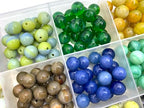 300pcs 8 mm Natural Boulder Beads & amp; Synthetic Agate Energy Stone, Loose Stone gem Fitting Hole Size 1 mm, DIY Smooth Beads Necklace Bracelet, Jewelry Making - color: 8mmNatural stone synthetic agate-A