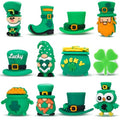 Watersay 12 Pcs 3D Silicone Focal Beads Pens Beads Bulk for Keychain DIY Crafts Necklace Bracelet Phone Chain Charms Jewelry Making (St. Patrick's Day) - style: St. Patrick's Day