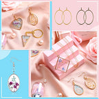 Inbagi 180 Pieces Open Bezels for Resin Jewelry Molds Making Kit Hollow Frame Pendants Assorted Geometric Frame Charms for Resin Casting Necklace Earring Making Supplies