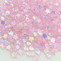450 Pcs Acrylic Beads - Crystal Star & Heart Shapes for Jewelry Making - DIY Bracelet, Necklace & Earrings (Pink) - color: Pink