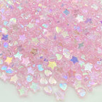 450 Pcs Acrylic Beads - Crystal Star & Heart Shapes for Jewelry Making - DIY Bracelet, Necklace & Earrings (Pink) - color: Pink