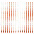MECCANIXITY Ball Bead Chain Beaded Necklace Chains 5 Inch Adjustable Metal Ball Chains 2.4mm/0.1inch Keychain for Jewelry Making,DIY Craft Projects,Pack of 36(Orange) - color: Orange