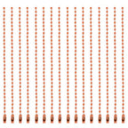 MECCANIXITY Ball Bead Chain Beaded Necklace Chains 5 Inch Adjustable Metal Ball Chains 2.4mm/0.1inch Keychain for Jewelry Making,DIY Craft Projects,Pack of 36(Orange) - color: Orange