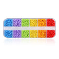 3mm Round Glass Seed Beads (Rainbow) - color: Rainbow