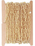 THREENEST 16.4-Feet Width 3mm Stainless Steel Paperclip Chains, 18K Real Gold Plated, Soldered Cable Long Craft Chain for Necklace Bracelet Earring Jewelry Making (2201-GOLD-5M) - color: Gold, size: Width 3.0mm-16.4 Feet