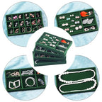 Jewelry Trays for Drawers, Set of 8 Stackable Velvet Jewelry Tray Inserts for Rings, Earrings, Necklaces, Bracelets – Fits Most Dresser/Closet Drawers, Non‑Slip Lined, Green - color: Green