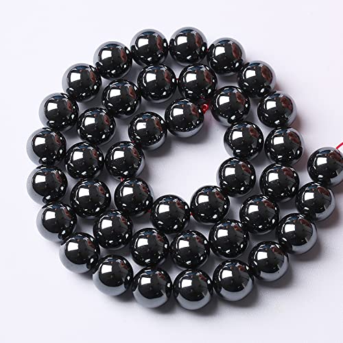 71pcs 6mm AAA Black Hematite Beads Natural Stone Gemstone Round Loose Beads for Jewelry Making DIY Bracelets Necklace Earrings - color: Black Hematite, size: 6mm