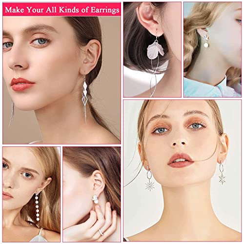 Cludoo Earring Making Kit - 2393 Pcs Hypoallergenic Earring Hooks, Posts, Backs, Studs & Tools for Jewelry DIY Making & Repair