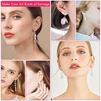 Cludoo Earring Making Kit - 2393 Pcs Hypoallergenic Earring Hooks, Posts, Backs, Studs & Tools for Jewelry DIY Making & Repair