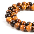 45pcs 8mm Natural Yellow Tiger's Eye Gemstone Round Spacer Loose Stone Beads for Jewelry Making 15.5" 1 Strand (Yellow Tiger's Eye, 8mm 45Beads) - color: Yellow Tiger's Eye, size: 8mm 45Beads