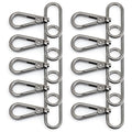 CRAFTMEMORE Snap Hook Swivel Push Gate Lobster Clasps Fashion Clips Purse Making FS10 Pack of 10 (Gunmetal, 1-1/2 Inch) - color: Gunmetal, size: 1-1/2 Inch