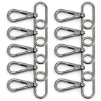 CRAFTMEMORE Snap Hook Swivel Push Gate Lobster Clasps Fashion Clips Purse Making FS10 Pack of 10 (Gunmetal, 1-1/4 Inch) - color: Gunmetal, size: 1-1/4 Inch