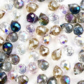 100Pcs Crystal Beads 8x10mm,Shiny Teardrop Shape Crystal Glass Beads,Faceted Crystal Beads Bulk for Jewelry Making,Necklace Bracelet Earring Phone Charms Strap DIY Craft(Mixed Colors) - color: Mixed Colors