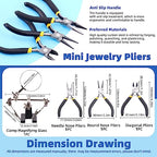 Glarks 1489Pcs Jewelry Making Kit - Supplies with Pliers, Wires, Findings for Making and Repair - size: 1480pcs