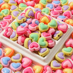 150pcs Acrylic Beads Colorful Heart Beads Rainbow Heart Beads for Jewelry Making Handmade DIY Bracelet, Charms Keychain Craft Supplies (Rainbow Heart) - color: rainbow heart