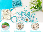 PAMIR TONG White Cube Space Beads for Jewelry Making 6mm 300pcs Natural Turquoise Stone Square Lanyard Space for Garland Keychain DIY Handmade Craft Beads for Necklace Bracelet Supplies - color: White Square