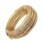 INSPIRELLE 12 Gauge 98 Feet KC Gold Aluminum Craft Wire Bendable Metal Wire for Jewelry Craft Making - color: KC Gold, size: 12 Guage (2.0mm)