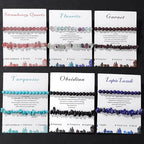 Healing Crystal Bracelets for Women 2 PCS 6mm Natural Stone Bracelet Stretch Crystal Beaded Bracelets Handmade Gemstone Bracelet Jewelry Gifts Christmas Gifts for Women Girls - style: turquoise