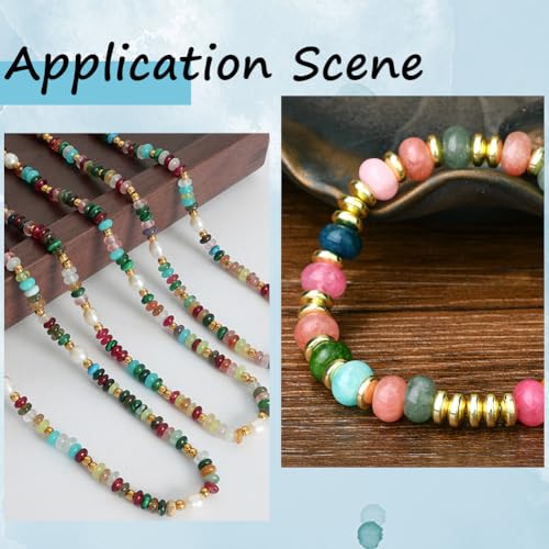 1 Box 148PCS 5x8MM Natural White Jade Beads Strands with Hole Dark Turquoise Abacus Stone Disk Rondelle Gemstone Dyed Flat Loose Spacer Bead for Jewelry Making Bracelets Necklace Diy Crafts - color: Dark Green, size: 148pcs
