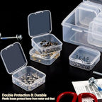 31-Slot Clear Plastic Bead Organizer Box with Hinged Lids - Portable Craft Storage Container for Jewelry Making, DIY Crafts, Nail Art & Small Parts