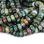 ICAI Beads 5x8mm Natural (India Agate, 5x8) Beads Rondelle Spacer Loose Beads for Jewelry Making DIY Crafts Design 1 Strand 15" APPR - color: India Agate, size: 5x8