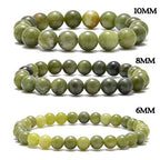 NCB 100pcs Gemstone Round Loose Beads Wholesale 6mm Natural Stone Beads with Elastic String for Bracelets Jewelry Making (Canadian Jade, 6mm 100Beads) - color: Canadian Jade, size: 6mm 100Beads
