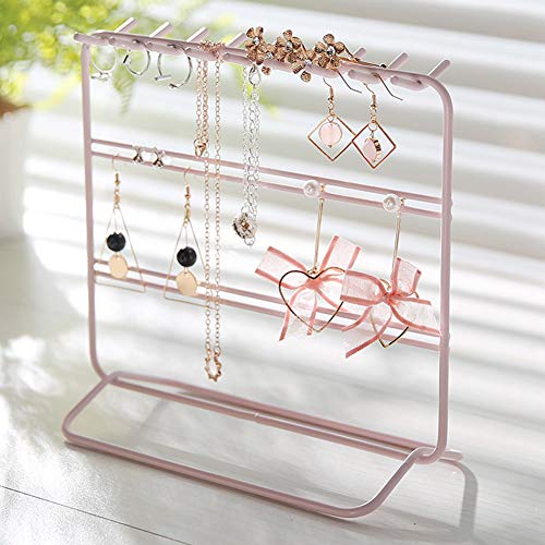 Jewelry Organizer, Jewelry Holder, Perfect Earrings, Necklaces and Bracelets Holder, Pink - color: Pink
