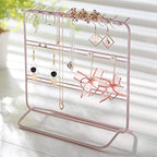 Jewelry Organizer, Jewelry Holder, Perfect Earrings, Necklaces and Bracelets Holder, Pink - color: Pink