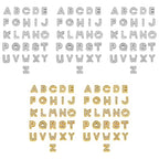 AUEAR, 130 Pack Silver Gold A-Z 8mm Full Rhinestone Slide Crystal Alphabet Letter Charm Alloy for Bracelets Necklace Wristbands DIY Jewelry Making - color: Silver & Gold, size: 130 Pack