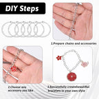 cobee 12 Pcs Charm Bracelet Chain, Metal Silver Chain Bracelet with Lobster Clasps for Women Bracelet Chain Bracelets Jewelry Making Crafts Supplies Men Gifts(Silver) - color: Silver