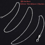 50 Pack Silver Plated Necklace Chains Bulk, Cable Chain Pack for Jewellery Making - color: Silver and Gold, size: 20 Inch