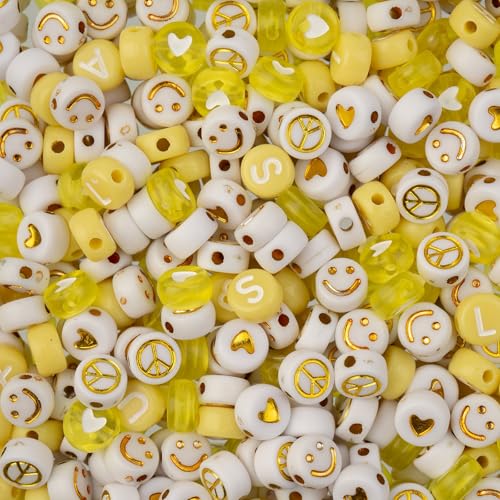 495pcs John Bead 7mm Assorted Yellow Round Acrylic Alphabet Beads for DIY Craft Jewelry Bracelet Necklace Making - color: Purple