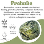 Amazing Gemstone Prehnite Crystal Tumbled Stones Polished Rocks - Natural Gem Stones for Healing - DIY Crystals for Protection (1 Piece) - color: Prehnite