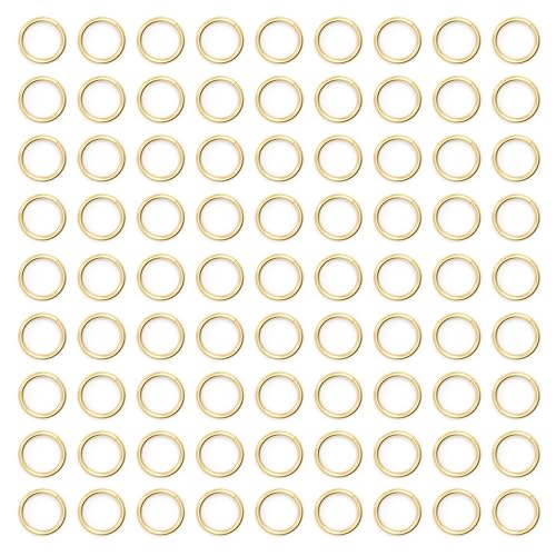 5MM 500PCS 14K Gold Jump Rings for Jewelry Making Non Tarnish Small Open Gold Filled Jump Rings for Necklace Earrings Bracelet Key Chains and DIY Craft - size: 5MM-500PCS
