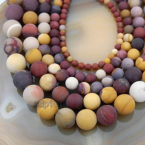 Natural Matte Gemstone Round Spacer Beads (4mm, Mookaite Jasper) - color: Mookaite Jasper, size: 4mm