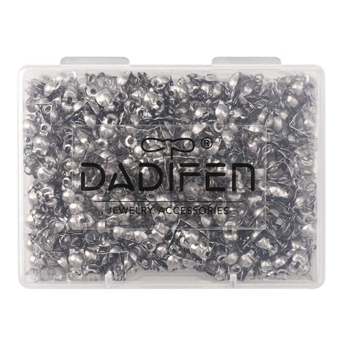 304 Stainless Steel End Caps 4x8mm 400pcs Knot Covers for Jewelry DIY Making and Repairing - color: End Caps, size: 4x8mm