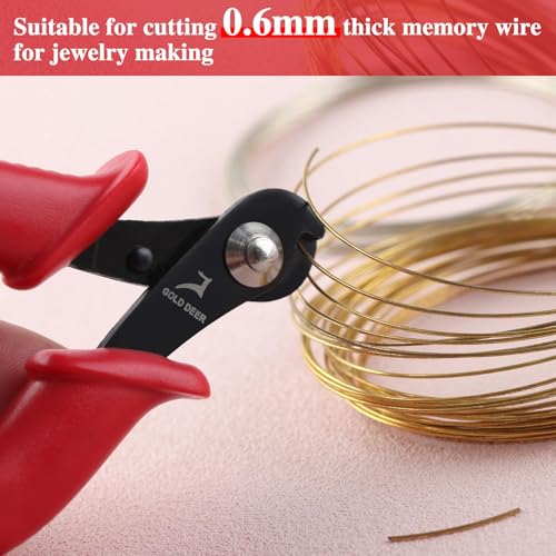 3" Memory Wire Cutting Pliers with Spring Miniature Hard Steel Wire Cutting Jewelry Wire Cutters Bracelet Pliers Jewelry Making Crafting Beading DIY Shear Beading Hobby Work Tool - style: 3"