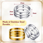 Hicarer 2 Pieces Jump Ring Opening Tools Opening Stainless Steel Jump Split Ring Opener Circle Tool for Jewelry Makers Craft Projects Supplies(Gold, Silver) - color: Gold, Silver